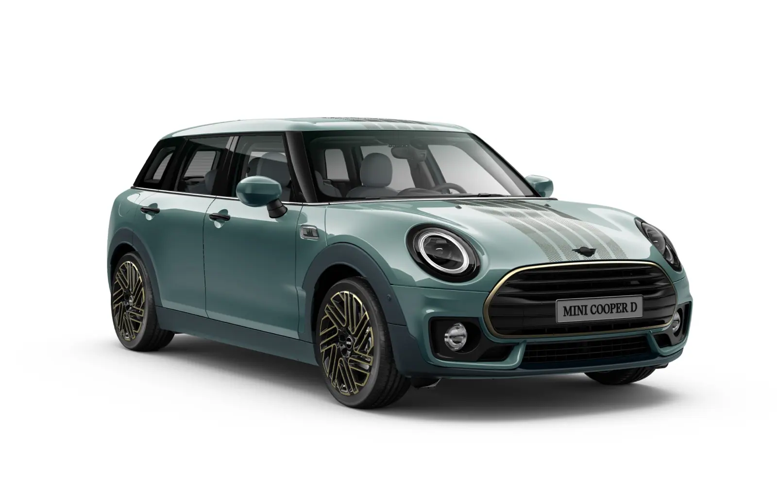 セージ・グリーンのClubman Untold Edition。ホイールアーチやサイドシルは濃い緑に仕上げられる。